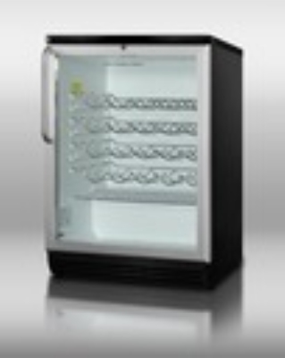 Summit Refrigeration SWC6GBLTB Undercounter Wine Cellar, Lock, Handle, 52-Bottles, Black