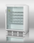 Summit Refrigeration SWC6GWL Undercounter Wine Cellar w/ Glass Door & Lock, 52-Bottles, White