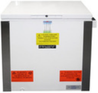Summit Refrigeration VLT850 Laboratory Chest Freezer, Temp Display, Alarm, Lift-Up Lid, White, SS Door, 7.5