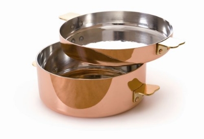 Mauviel 2147.24 4-qt Copper Pomme Anna Saucepan w/ Bronze Handle
