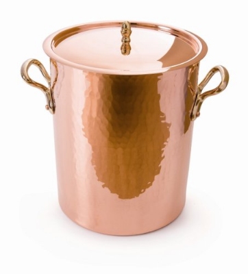 Mauviel 2157.24 13.7-qt M'Tradition Copper Soup Pot w/ Bronze Handle