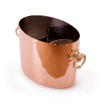 Mauviel 2706.01 10.24-in M'tradition Oval Champagne Bucket, Bronze Handle