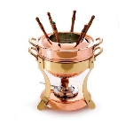 Mauviel 2719.01 M'tradition Copper Fondue Set, Bronze Handles