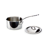 Mauviel 5210.13 4.72-in M'cook Saucepan, With Lid, Cast Stainless Steel Handle