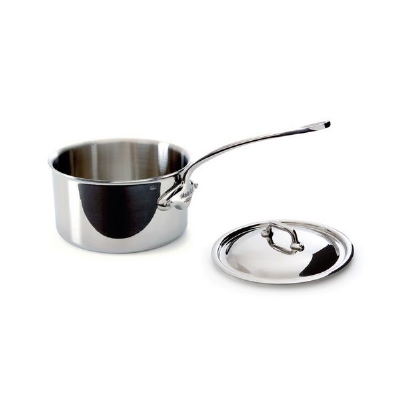 Mauviel 5210.13 4.72-in M'cook Saucepan, With Lid, Cast Stainless Steel Handle