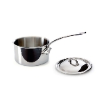 Mauviel 5210.17 6.3-in M'cook Saucepan, With Lid, Cast Stainless Steel Handle