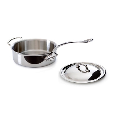 Mauviel 5211.25 10.24-in M'cook Saute Pan, With Lid, Cast Stainless Steel Handle