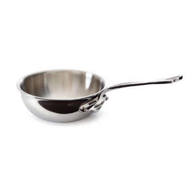 Mauviel 5212.24 9.45-in M'cook Curved Splayed Saute Pan, Cast Stainless Steel Handle