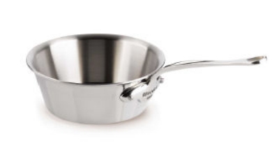 Mauviel 522320 3.6-qt M'cook Splayed Saute Pan w/ Cast Stainless Handle