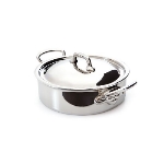 Mauviel 5230.25 9.45-in M'cook Rondeau, With Lid, Cast Stainless Steel Handles