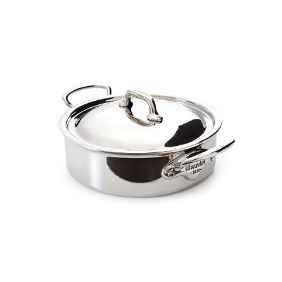 Mauviel 5230.29 11.02-in M'cook Rondeau, With Lid, Cast Stainless Steel Handles