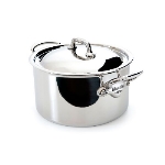 Mauviel 5231.25 9.45-in M'cook Stew Pot, With Lid, Cast Stainless Steel Handle