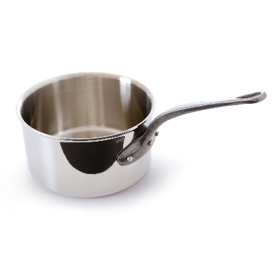 Mauviel 5610.24 9.5-in Saucepan w/ 6.4-qt Capacity & Cast Iron Handle, Stainless