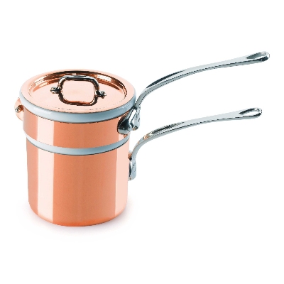 Mauviel 6104.12 0.9-qt Copper & Stainless Bain Marie w/ Cast Stainless Handle