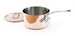 Mauviel 6110.21 M'heritage Copper & Stainless Steel Saucepan & Lid, 7.87-in