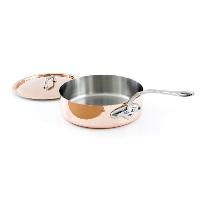 Mauviel 6111.29 11-in Copper & Stainless Saute Pan w/ Lid & 5.8-qt Capacity