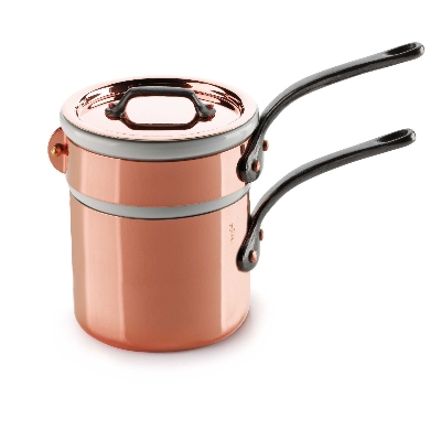 Mauviel 6404.12 0.9-qt Copper & Stainless Bain Marie w/ Cast Iron Handle, 4.8-in