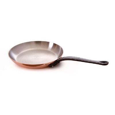 Mauviel 6504.26 10.24-in M'heritage Round Frying Pan, Cast Iron Handle