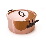 Mauviel 6505.02 9.45-in M'heritage Stew Pot, With Lid, Cast Iron Handles