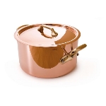Mauviel 6505.28 11.02-in M'heritage Stew Pot, With Lid, Bronze Handles