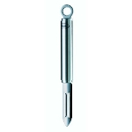 Rosle 12736 Stainless Steel Right or Left-Handed Swivel Peeler, Round Handle