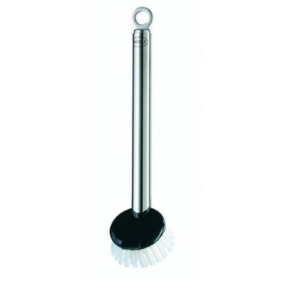 Rosle 12800 Washing-Up Brush, Round Handle, Stainless Steel