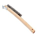 American Metalcraft 1347 13-1/2 in Wire Brush/Scraper, 3/4 x 5-7/8, Wooden Handle