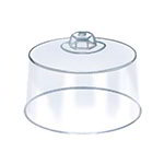 American Metalcraft 19004 Cake Stand Cover, 6 in H x 12 in Dia, Plastic