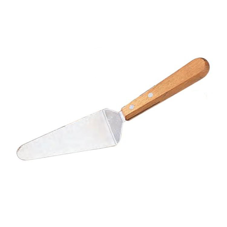 American Metalcraft 19006 10-1/2 in Stainless Steel Pizza/Pie Server, Wood Handle