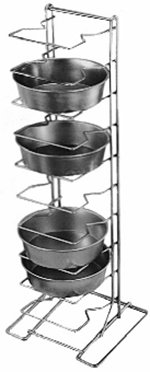 Pizza Pan Rack Holds (11) 6 to 9-in Diameter Pans