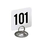 American Metalcraft 2150 Table Numbers Set, 101-150, 2 in Square, White Card, Black Numbers