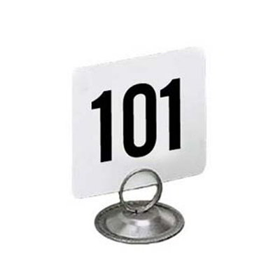 American Metalcraft 2150 Table Numbers Set, 101-150, 2 in Square, White Card, Black Numbers