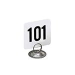 American Metalcraft 4150 Table Numbers Set, 101-150, 4 in Square, White Card, Black Numbers