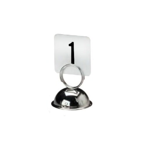 American Metalcraft 425 Table Numbers Set, 1-25, 4 in Square, White Card, Black Numbers