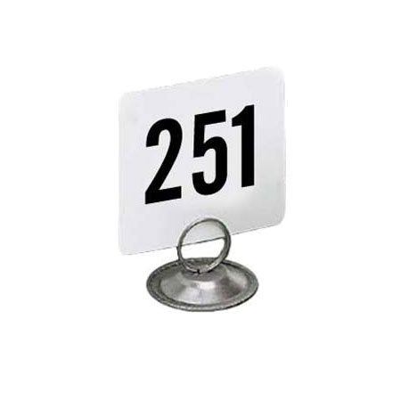 American Metalcraft 4300 Table Numbers Set, 251-300, 4 in Square, White Card, Black Numbers