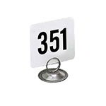 American Metalcraft 4400 Table Numbers Set, 351-400, 4 in Square, White Card, Black Numbers