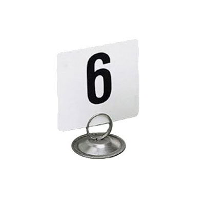 American Metalcraft 450 Table Numbers Set, 1-50, 4 in Square, White Card, Black Numbers