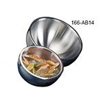 American Metalcraft AB14 Bowl, 360 oz., 6-7/16 in x 13-7/8 in, Angled, Bottom Indentions, Stainless Steel