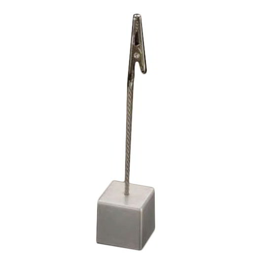 American Metalcraft ALMS5 Alligator Clip Card Holder, 4-1/4 in H, Square Aluminum