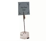 American Metalcraft ACH1 4.25-in Square Card Holder w/ Alligator Clip, Acrylic