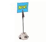 American Metalcraft ACH2 4.25-in Triangular Card Holder w/ Alligator Clip, Acrylic