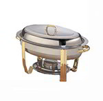 American Metalcraft ALLEGOV20 Oval Chafer w/ 6-qt Capacity, Gold/Stainless