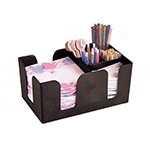 American Metalcraft BAR6 6-Compartment Bar Organizer, Black/Plastic