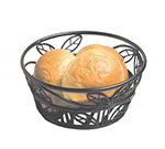 American Metalcraft BLLB81 8-in Bread Basket w/ Leaf Design, Wrought Iron/Black