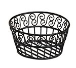 American Metalcraft BLSB93 9-in Bread Basket w/ Scroll Design, Wrought Iron/Black