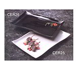 American Metalcraft CER25 Wavy Rectangular Platter, 12x13.5-in, Ceramic/White