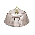 American Metalcraft CL950 9.5-in Standard Cloche Cover w/ Knob, Mirror Finish, Brass/Chrome