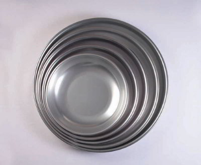 American Metalcraft SEA14 13.75-in Round Seafood Tray, 1.5-in Deep, Brushed Aluminum