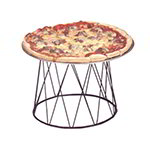 American Metalcraft DPS797 Drum Pizza Stand, Wrought Iron/Black
