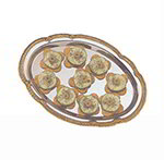 American Metalcraft GBTOV1510 Oval Serving Tray, 15x10-in, Chrome/Gold